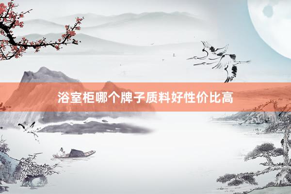 浴室柜哪个牌子质料好性价比高